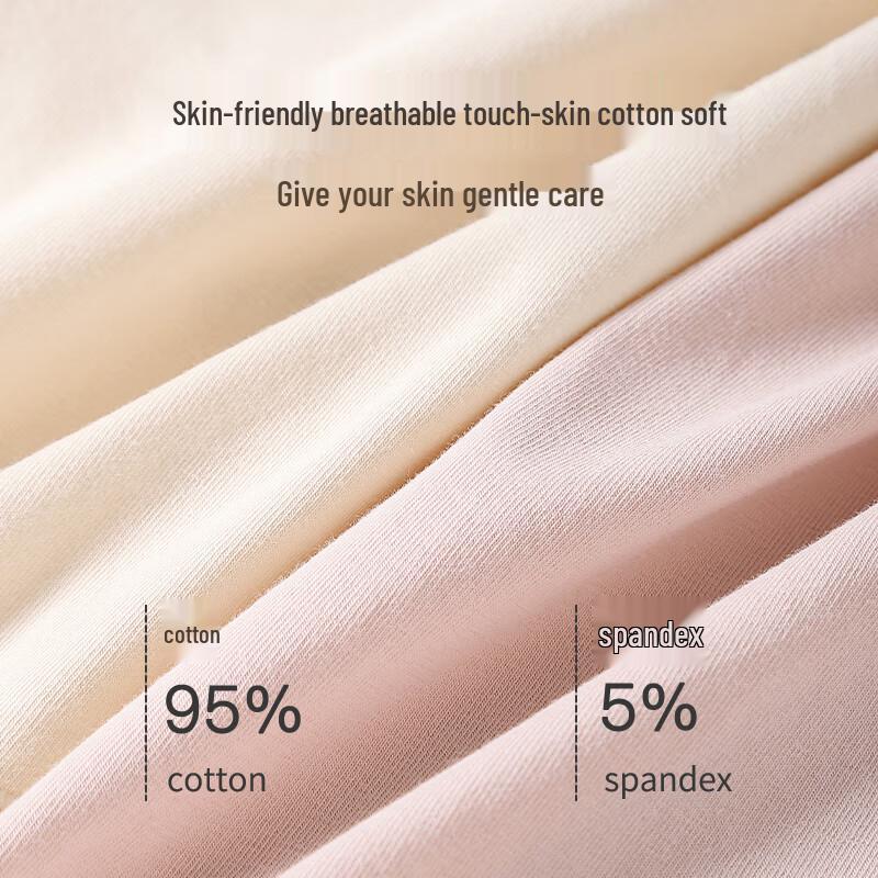 YOUNGYELL Women's 3-Pack Seamless Mid-Waist Antibacterial Cotton Underwear