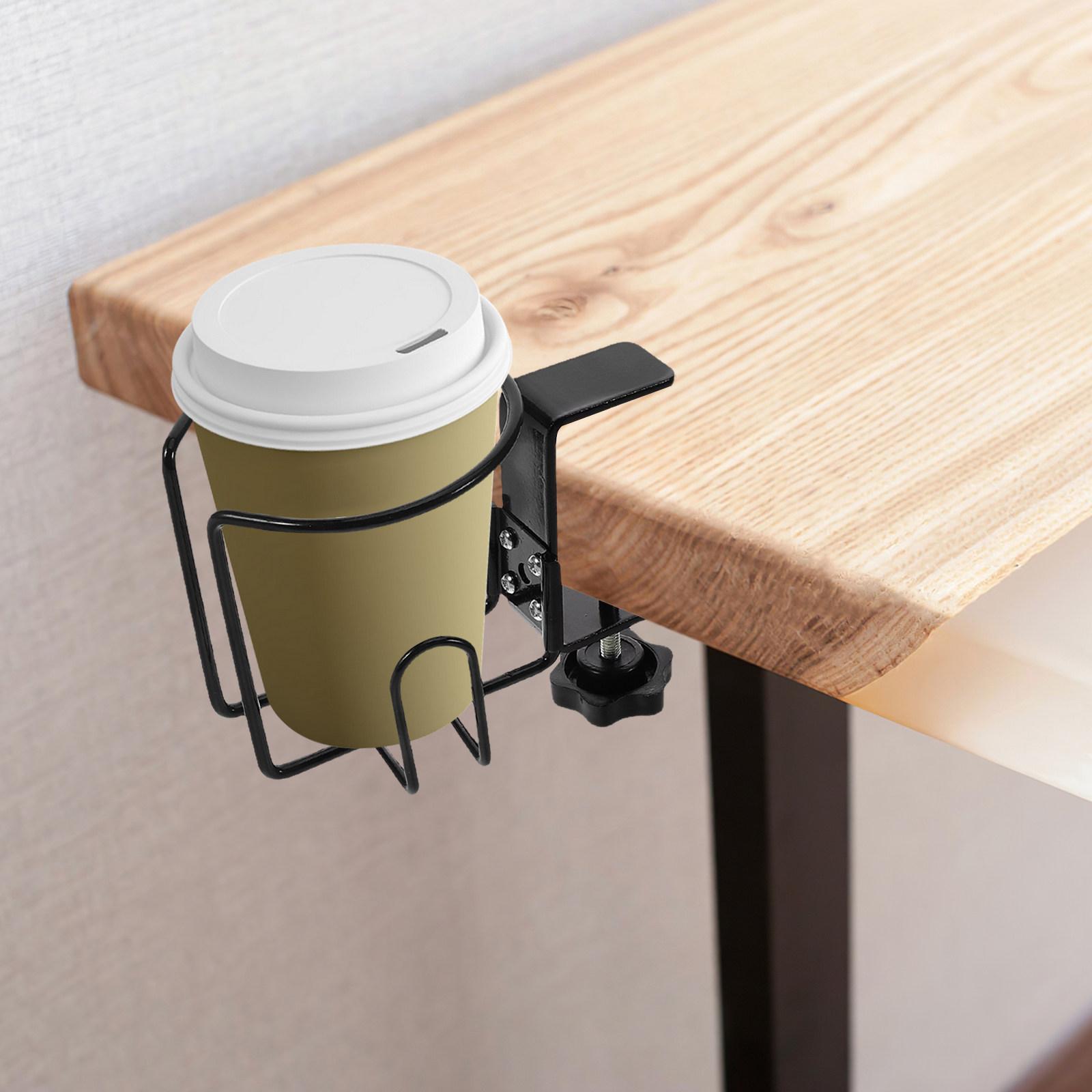 

Large Metal Clamp Cup Holder For Desk Desktop Beverage Mug Can Phone Storage Mount Home Office Gaming Camping Use other