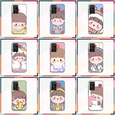 Cute Cartoon Girl Phone Case For Samsung Note 8 9 10 20 Case For Note10Pro 10lite 20ultra M20 M31 Funda Case