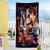 Halloween Costume Parade Customized Name Beach Towel High Absorbency & Quick-Dry