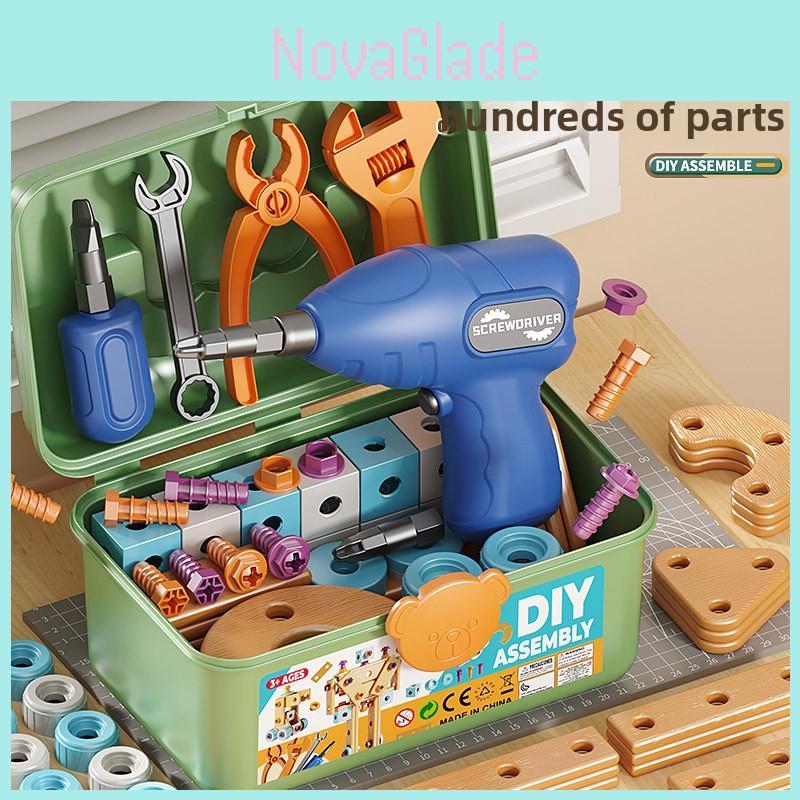 Diy Childrens Repair Tool Set With Screwdriver And Electric Drill For Handson Learning