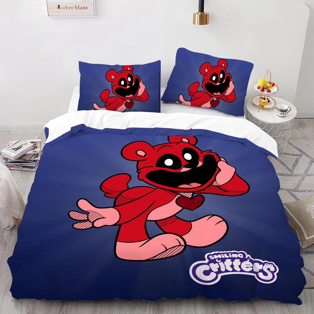 3D Print Game S-Smiling Critters Bedding Set Boys Girls Twin Queen King Size Duvet Cover Pillowcase Bed Boys Adult Home Textiles