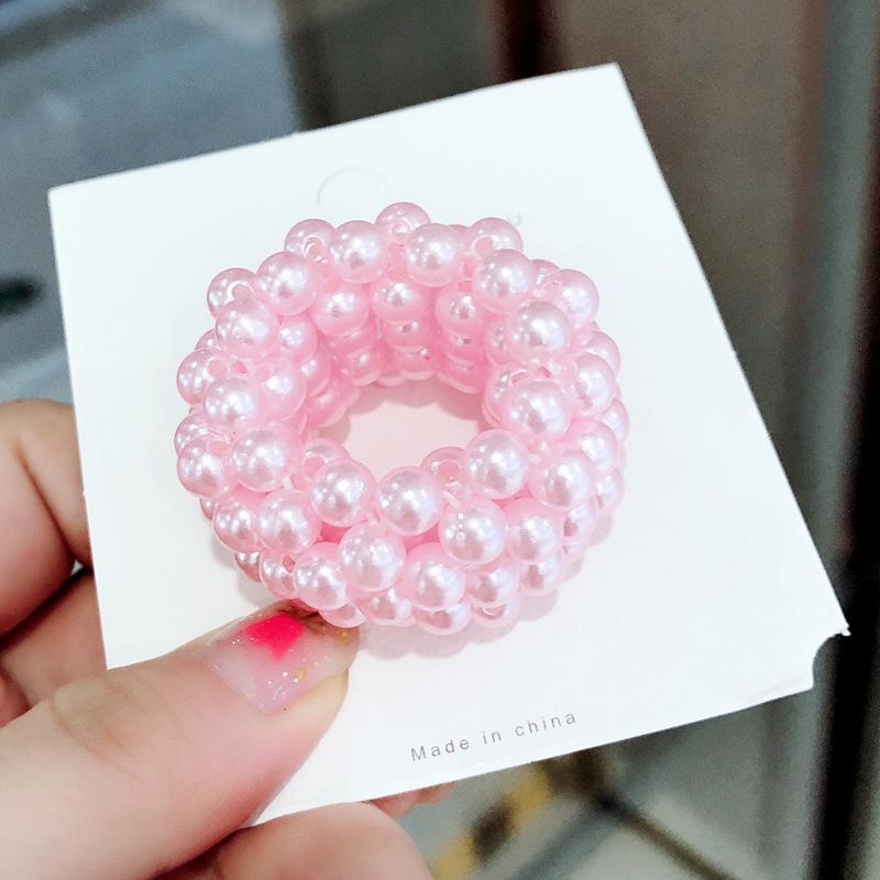 Pearl Hair Ties Beautiful Pearl Elastic Hairbands Handmade Headwear Woman Hair Accessories