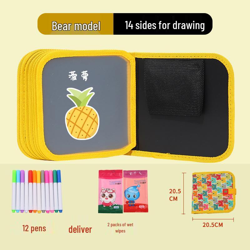 Portable Children's Drawing and Coloring Board - Reusable, Erasable, and Compact Toy for Kids