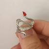 Elegant Rhinestone Snake Ring Open Adjustable Animal Ring Women's Exquisite Party Daily Gift Valentine's Day Jewelry