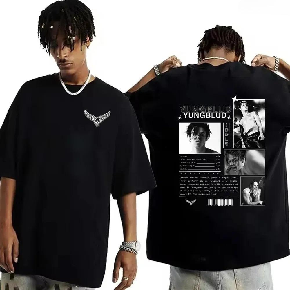 Casual Loose Fashion Cotton Tshirt Yk Hiphop Punk Tshirts Yungblud IDOLS The World Tour Tshirts Streetwear Unisex