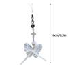 Bowknot Beaded Phone Lanyard Stylish Butterfly Keychain Pendant Phone Accessory