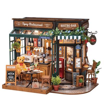 ROBOTIME Miniature Miniature Dollhouse Model Model DIY Handmade Wooden Interior Time For Kids and Birthday Illustrated Instructions Officially Sold