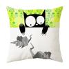 Sofa Chair Bed Living Room Decorative Pillowcase Fashion Cartoon Cute Cat Pillowcase