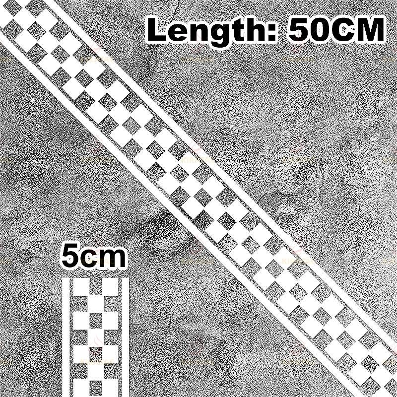 1 buc Autocolant Cască Motocicletă cu Dungi în Carouri Durabil pentru Carenă Motocicletă Rezervor Combustibil Uși Auto Portbagaj Decalcomanii Vinil Universale