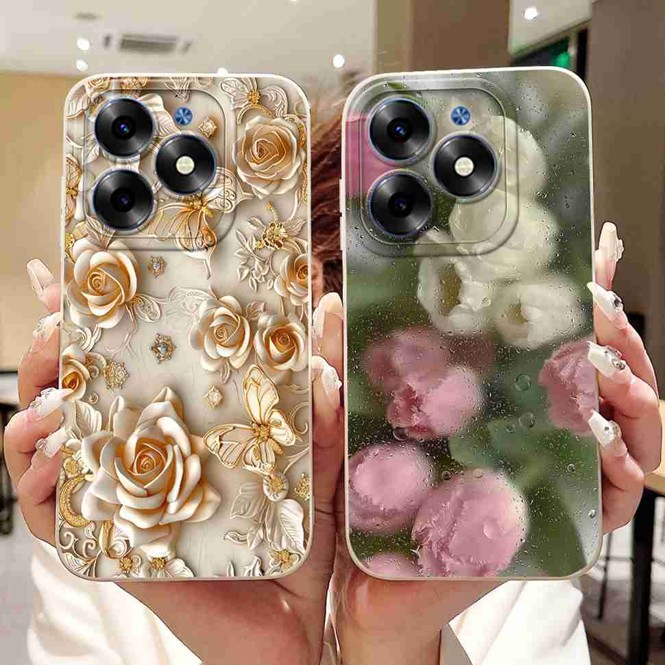 Pink Cat For Tecno Spark Go 2024 Cases BG6 Soft Silicone Cover For Tecno Spark 20 Spark20 SparkGo 2024 Casing Phone Case