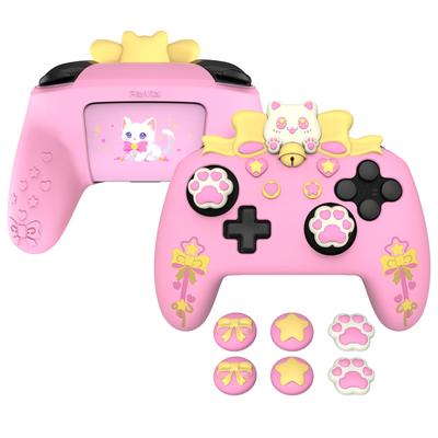 PlayVital Sweetheart Kitty Silicone Cover for Switch Pro Controller Cute Grip Joystick Grip and Protective Silicone Case for Switch Pro Controller –