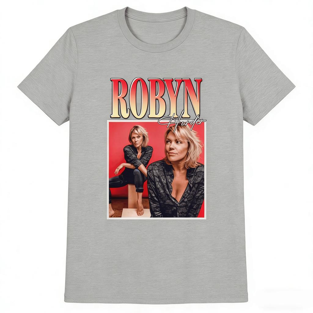 Robyn Hurder Camiseta Clásica Unisex Unisex Cuello Redondo 100% Algodón Manga Corta Y2k Oversize Moda Popular Camiseta Regalos para Fans Nuevo