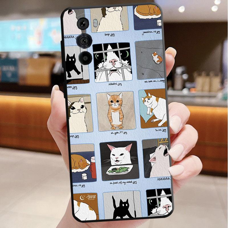 

Cute Cat Cartoon Phone Case For Motorola Edge 50 40 Pro 60 50 40 30 Ultra Neo Fusion Moto G Play G Stylus G Power G 2025 Moto Edge 30 Neo