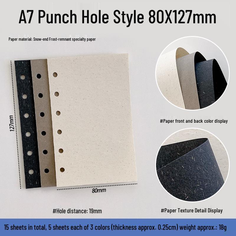 Snow Gone Frost Journal Refill: Specialty Paper for A6/A7/M5 Notebooks