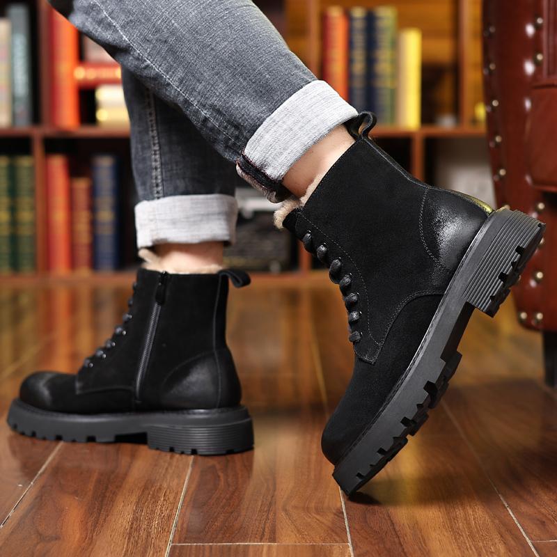 Trendy High Top Platform Winter Warm Boots Man Fashion Casual Boots For Men Original Comfortable Leather Men's Ankle Boots