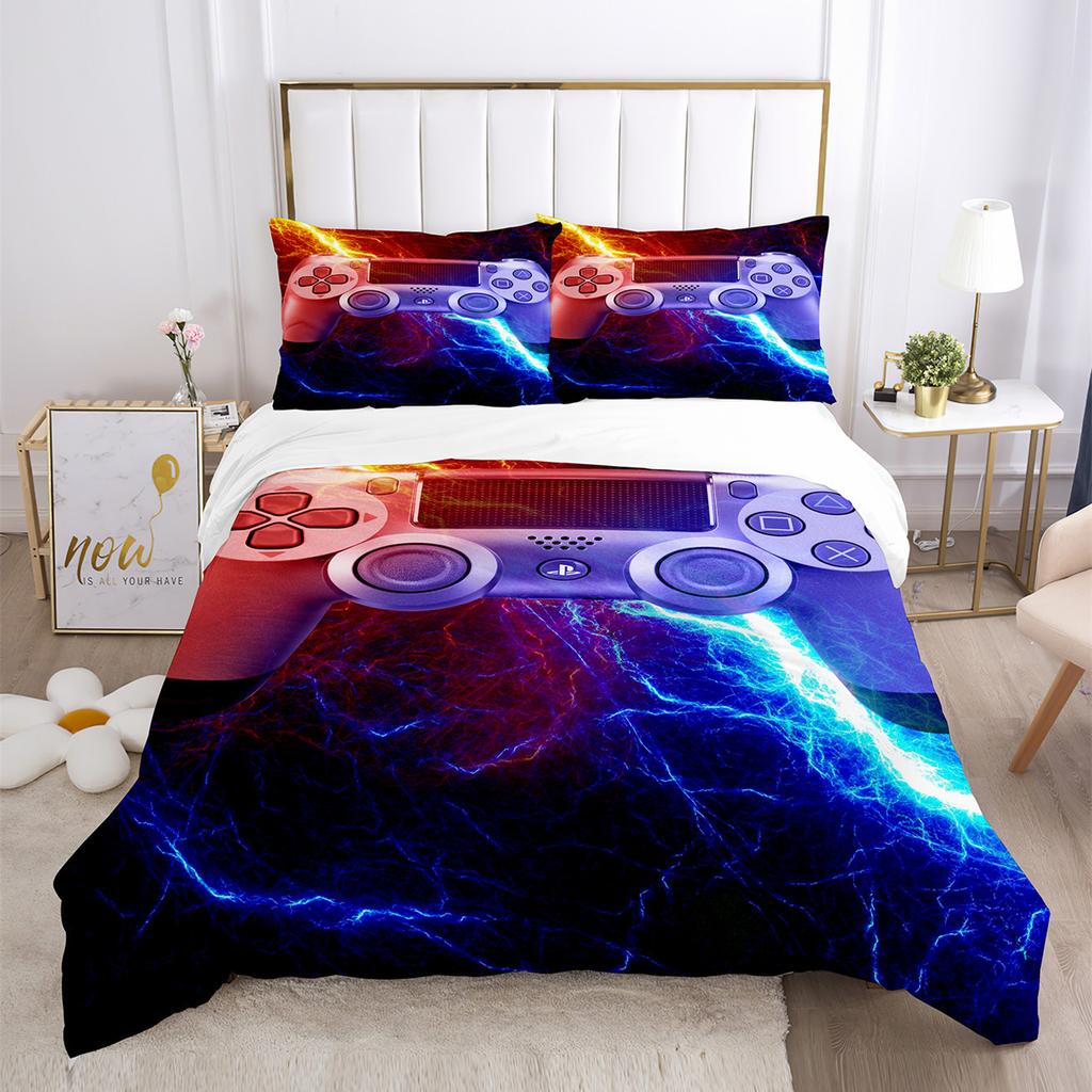 Three-Piece Quilt Cover Gamepad Kit 3D Digital Printing Bedding Sheets
