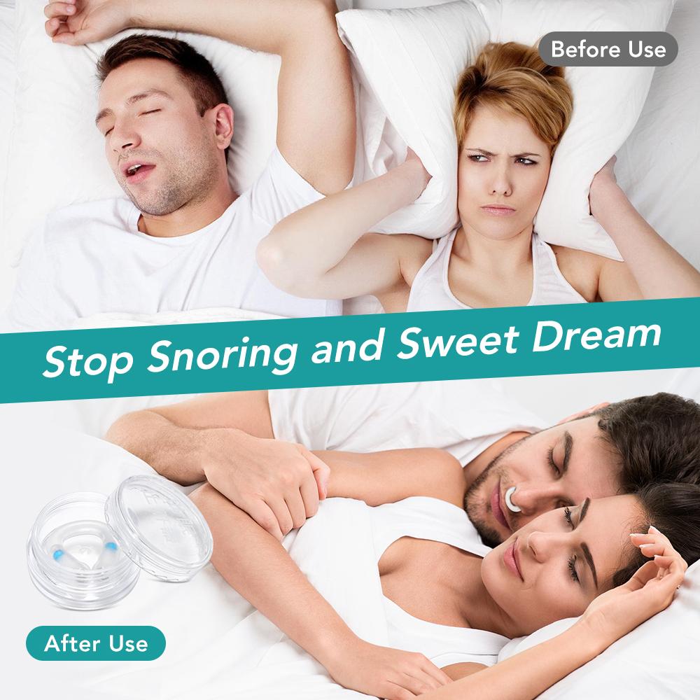 Anti-Snoring Nose Clips Easy Breathe Improve Sleeping Nasal Dilators Stop Snoring Sleep Aid with Plant Essential Oil Unisex