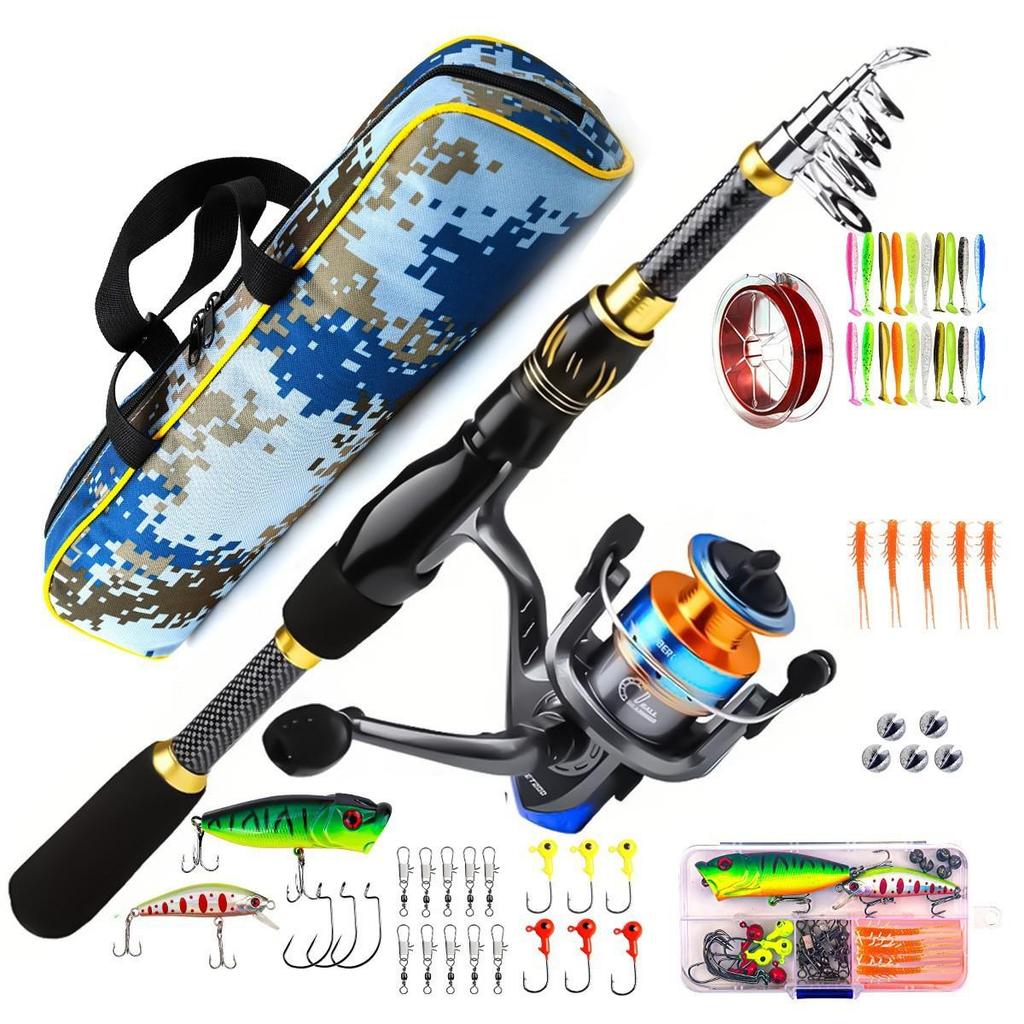 Long Cast Sea Rod & Reel Set with Bag - Beginner Fishing Kit