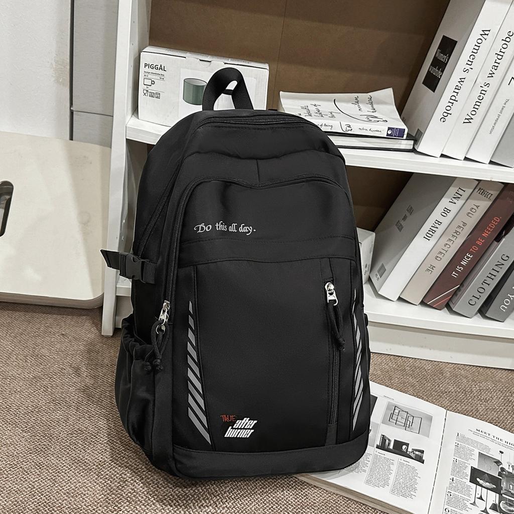 Schoolbag Stylish Simple Versatile Backpack Large Capacity Lightweight Commuter Travel Backpack Junior High School Student Class School Bag