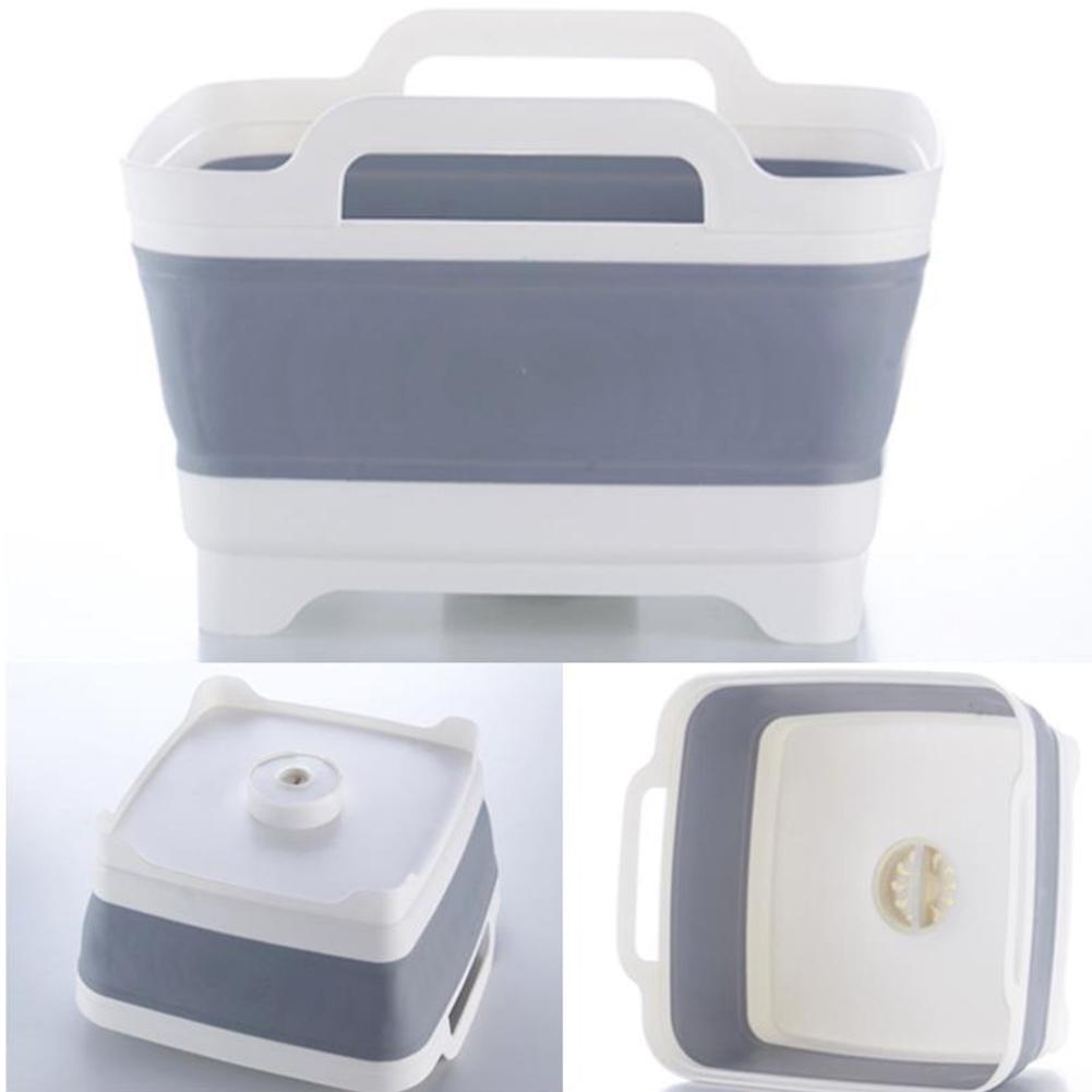 Washing Fruit Bowl Basket Vegetable Storage Holder Folding Drain Container Kitchen Accessories