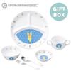 OGISO Peter Rabbit Classic Reinforced Porcelain Dinnerware Set with Spoon and Fork and Microwave 4-Piece (Dishwasher Safe)