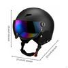 Visor Snow Helmet Protection with Builtin Goggles Warm Earmuffs Sports Equipment for
