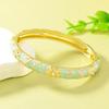 Oriental Bracelets Chinese Cloisonne Enamel Bracelet Traditional Flower Bangle Ethnic Vintage Women'S Hand Jewelry Gift