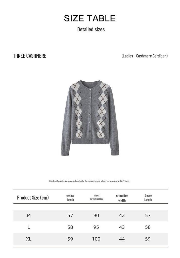 Women's Artistic Diamond Pattern Cashmere Pullover, Versatile Round Neck, Warm Autumn/Winter Style