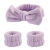 Plush Flannel Absorbent Wristbands & Splash-Proof Headband Set