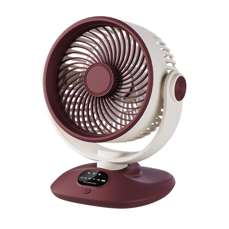 2026 Rechargeable USB Oscillating Desktop Fan - Portable Electric Fan for Dormitory Use