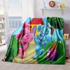 Cartoon Blue dog Blanket Flannel Blanket for bed, sofa, Camping, Hiking, Picnic Essentials, gift for family Fan gifts