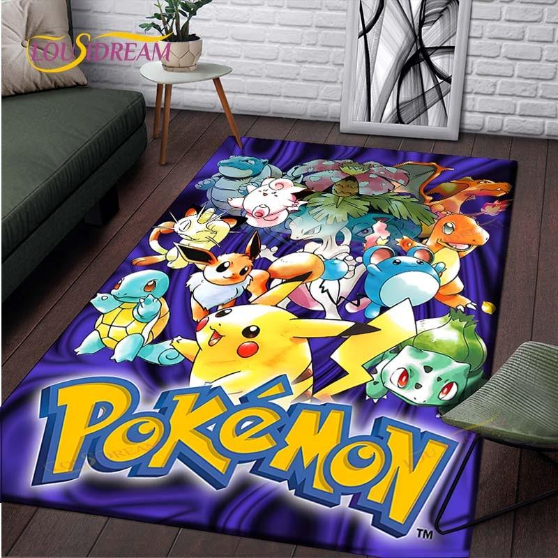 Anime Pokemon Pattern Carpets Living Room Anti-Skid Pikachu Area Rug Kids Bedroom Mats Yoga Mat Large Carpet Decor