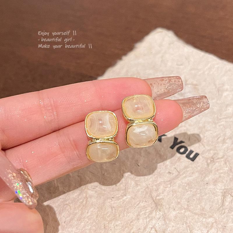 

Легкие роскошные серьги из смолы уникального дизайна квадратной формы для женщин 1 pair