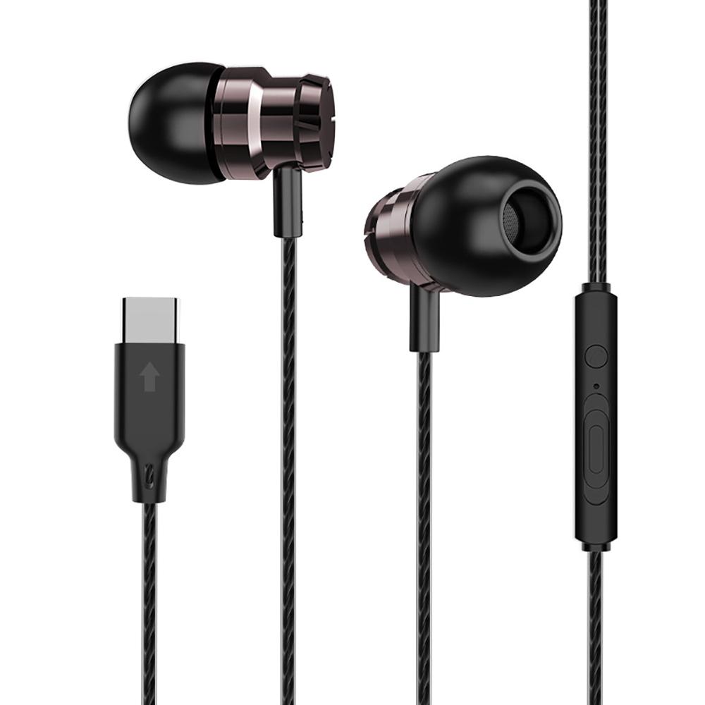 

Классические проводные наушники Type-C. Металлические внутриканальные удобные Hi-Fi-наушники с микрофоном. Спортивные стереонаушники с защитой от пота для Xiaomi OPPO Vivo. чёрный