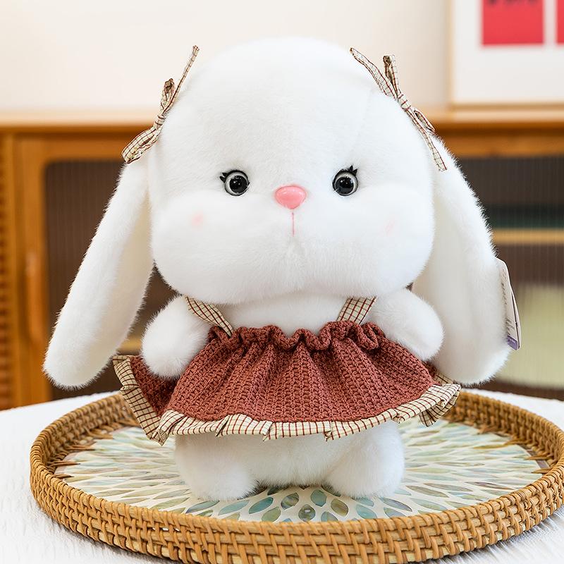 Cute bunny plush toy cute dress bunny doll children boys and girls activity gift