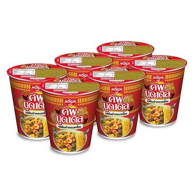 NISSIN Cup Noodles Instant Noodles Tom Yum Shrimp Creamy Flavour 77 G. X 6 Pcs
