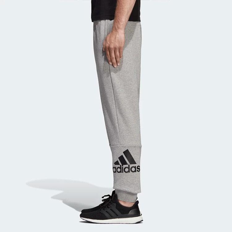 Adidas Mh Bos Ft Logo Print Tapered Sweatpants Men Bottoms Light-Grey DT9959