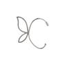 French Romantic Super Fairy Bow Elf Earrings 2022 Tide High Cold Fan Ear Bone Clips Ear Wide Earrings
