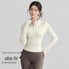 Women's Half-Zip Long Sleeve Stand Collar Yoga and Running Fitness Top