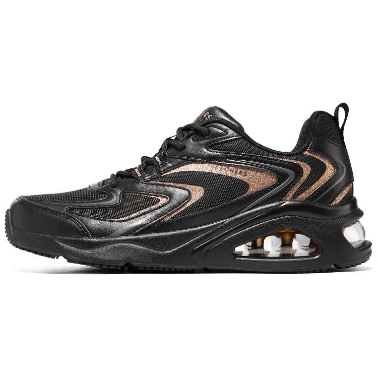 (WMNS) Skechers Tres-Air Shimm Airy - Black Rose Gold Women s 177422-BKRG EU 35