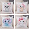 45x45cm Cute Giraffe Lion Cow Pillowcase Decorative Cartoon Animal Print Cushion Cover Children's Room Sofa Home