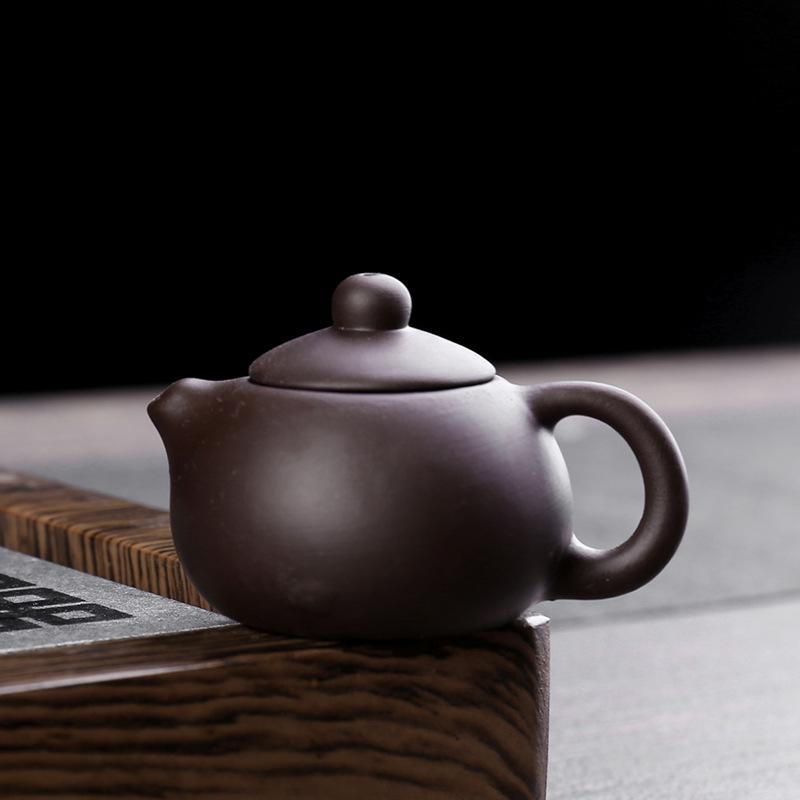 Mini Yixing Zisha Teapot Set with Tea Pet Ornament - Small Ceramic Chinese-Style for Wealth Attraction