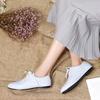 Scarpe basse da donna a stringa moda stile college britannico casual scarpe basse comode taglie grandi a taglio basso