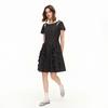 Eiaenlei Ar_Check Ruffle Cut-Out Dress