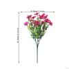 Artificial Violet Flower Bouquet Pick Fake Plant Faux Branch for Backyard