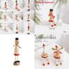 Santa Claus Reindeer Snowman Wooden Tabletop Ornament For Holiday Scene Setting