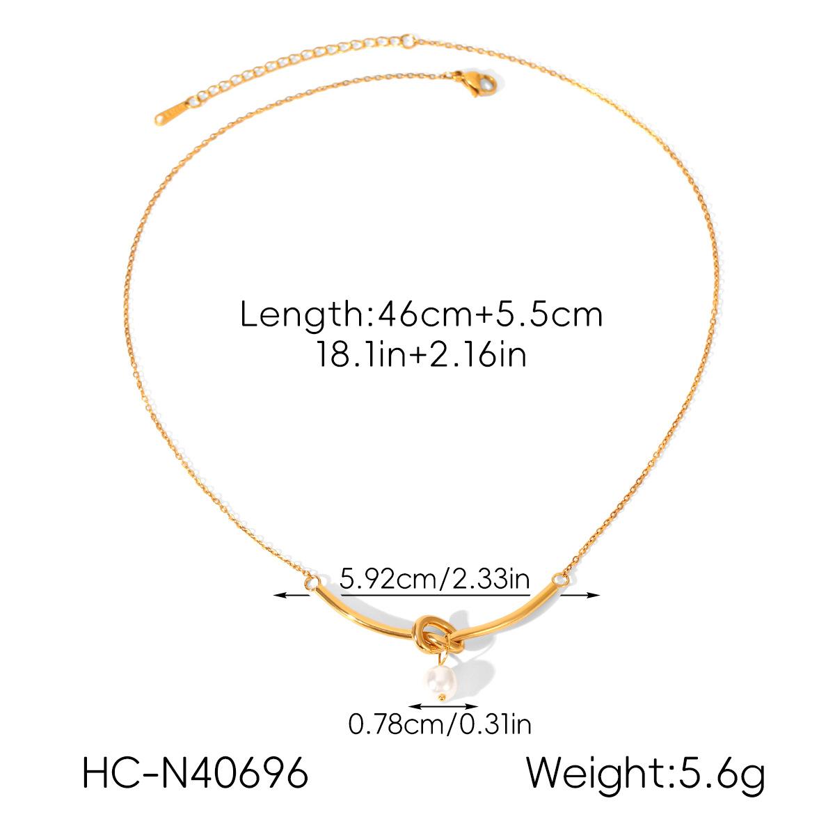 

Stainless steel pearl inlaid cross necklace for women, Instagram style niche geometric pendant, paperclip style neck jewelry