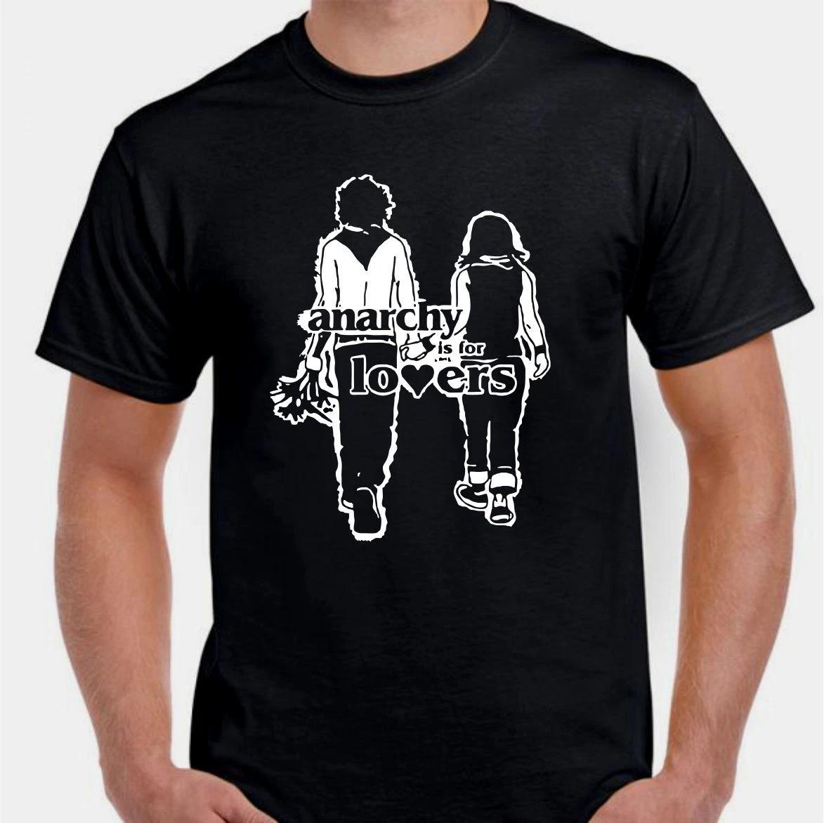 Anarchy is for lovers Anarchist couple anti system T shirt XL