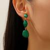 Colorful Irregular Resin Drop Earrings Three Tier Geometric Dangle Earrings for Women